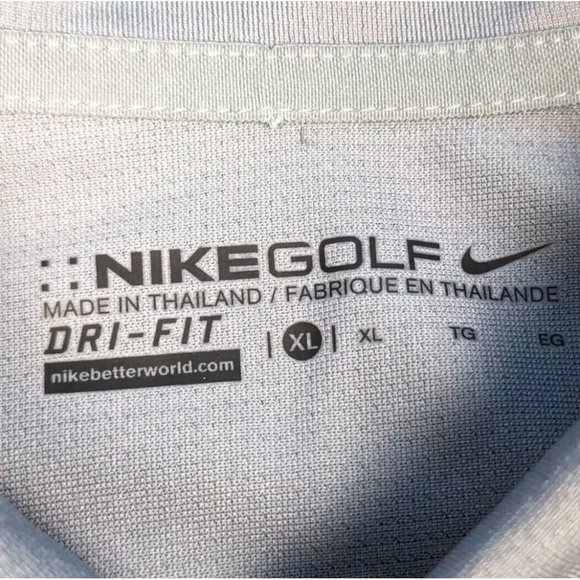 Nike Dri-Fit Polo Shirt Men's XL Grey Short Sleeve Golf Performance - Picture 5 of 6
